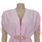 Fashionable women's casual solid color V-neck lace up wide leg jumpsuit