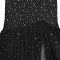 Fashionable women's summer sexy rhinestone suspender slit dress