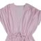 Fashionable women's casual solid color V-neck lace up wide leg jumpsuit