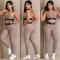 Summer new yoga set, gathering sports vest, high waist, hip lifting, abdominal compression fitness set