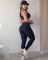 Summer New Fashionable Yoga Sports Vest Pants Running Fitness Waist Women's Two Piece Set