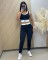 Summer New Fashionable Sports Sleeveless Tank Top Pants Running Fitness Waist Women's Two Piece Set