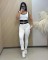 Summer New Fashionable Sports Sleeveless Tank Top Pants Running Fitness Waist Women's Two Piece Set