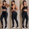 Summer new yoga set, gathering sports vest, high waist, hip lifting, abdominal compression fitness set