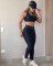 Summer New Fashionable Yoga Sports Vest Pants Running Fitness Waist Women's Two Piece Set