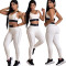 Summer new yoga set, gathering sports vest, high waist, hip lifting, abdominal compression fitness set