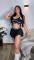 Knitted skirt set summer new fashionable casual sports vest high stretch short skirt two-piece set