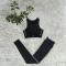 Summer new yoga set, gathering sports vest, high waist, hip lifting, abdominal compression fitness set