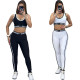Summer new fashionable and casual adjustable sleeveless vest fitness waist cinching exercise yoga set