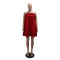 Sexy lace up solid color ruffle style dress layered mid skirt women's suspender skirt