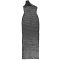 Fashionable women's sexy mesh rhinestone slanted shoulder sleeveless dress
