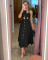 Elegant commuting in Europe and America, solid color, twisted decoration, drawstring, neck strap, dress