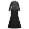 Fashionable women's temperament long sleeved nail bead rhinestone wrapped arm dress