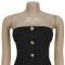 Fashion women's temperament strapless breasted breasted top and pants two-piece set