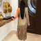 Fashionable women's sexy casual one shoulder tassel long dress
