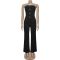 Fashion women's temperament strapless breasted breasted top and pants two-piece set