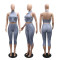 Sleeveless lapel vest top paired with 7-inch pants pencil pants two-piece set for women's clothing