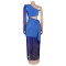 Fashionable women's sexy casual one shoulder tassel long dress