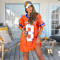 fashion round neck five quarter sleeve long T-shirt women's clothing