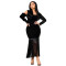 Fashionable women's sexy bag arm long sleeved rhinestone tassel dress