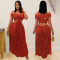 Fashionable women's sexy strapless slim fit mesh dress