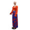 Fashionable casual and comfortable two-piece set with long sleeved top and loose printed wide leg pants