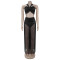 Fashion women's sexy shoulder strap top, tassel long skirt two-piece set