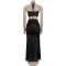 Fashionable women's sexy strapless bag arm pleated mesh long skirt new