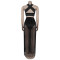 Fashion women's sexy shoulder strap top, tassel long skirt two-piece set