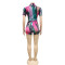 New fashion digital print V-neck long sleeved shorts two-piece set for women