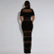 Fashionable women's sexy perspective mesh patchwork arm hugging dress