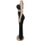 Fashionable women's sexy strapless bag arm pleated mesh long skirt new