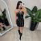 Fashion women's casual sexy strapless top and short skirt set new