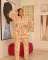 Elegant commuting stand collar printed drawstring waist cinching long sleeved two-piece set