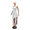 Strapless irregular dress, solid color ruffle edge dress, women's clothing, hip hugging style
