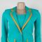 Elegant commuting waist cinched lapel elastic suit vest two-piece set