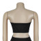 Fashion women's casual sexy strapless top and short skirt set new