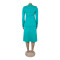 Elegant commuting waist cinched lapel elastic suit vest two-piece set