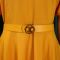 Summer Fashion Bubble Sleeves Elegant High Waist Solid Color Round Neck Large Skirt African Dress