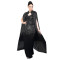 Fashionable women's sexy rhinestone wrapped transparent shawl dress