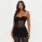 Skincare Milk Silk Splicing Mesh Hot Diamond Party Bag Butt Dress Long Skirt