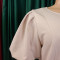 Summer Fashion Bubble Sleeves Elegant High Waist Solid Color Round Neck Large Skirt African Dress