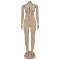 Fashionable women's casual sexy hanging neck backless solid color jumpsuit