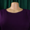 Summer Fashion Bubble Sleeves Elegant High Waist Solid Color Round Neck Large Skirt African Dress