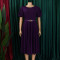 Summer Fashion Bubble Sleeves Elegant High Waist Solid Color Round Neck Large Skirt African Dress