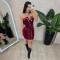 Fashion women's casual sexy strapless top and short skirt set new