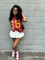 New splicing fashionable and versatile printed mesh breathable sports style sweater short sleeved top  12 COLORS