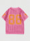 New splicing fashionable and versatile printed mesh breathable sports style sweater short sleeved top  12 COLORS
