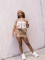 New splicing fashionable and versatile printed mesh breathable sports style sweater short sleeved top  12 COLORS