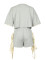 Women's casual loose women's suit solid color round neck half sleeved T-shirt shorts woven fashion two-piece set